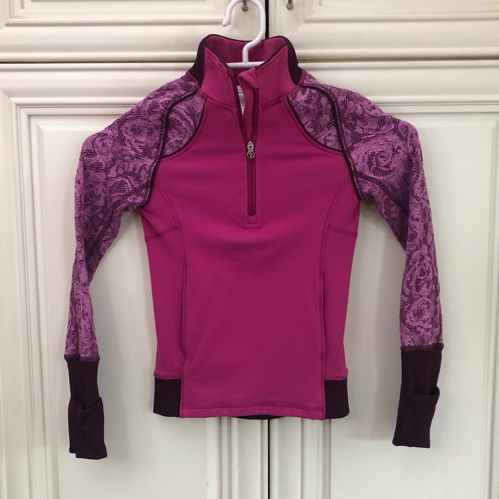 SIZE 4 - Ivivva girl’s partial zip long sleeve shirt